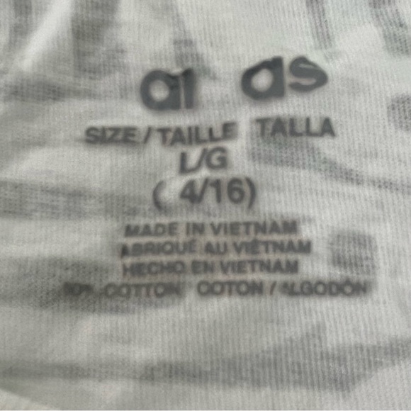 Adidas All Over Logo Print Short Sleeve Graphic T Shirt Boys Size L - Picture 7 of 7